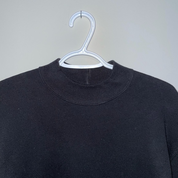 Black Mock Neck Sweatshirt - Picture 2 of 3
